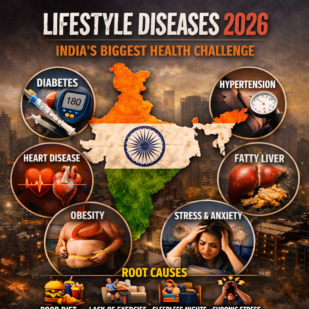 10 Shocking Lifestyle Diseases 2026: India’s Biggest Health Challenge & Practical Solutions